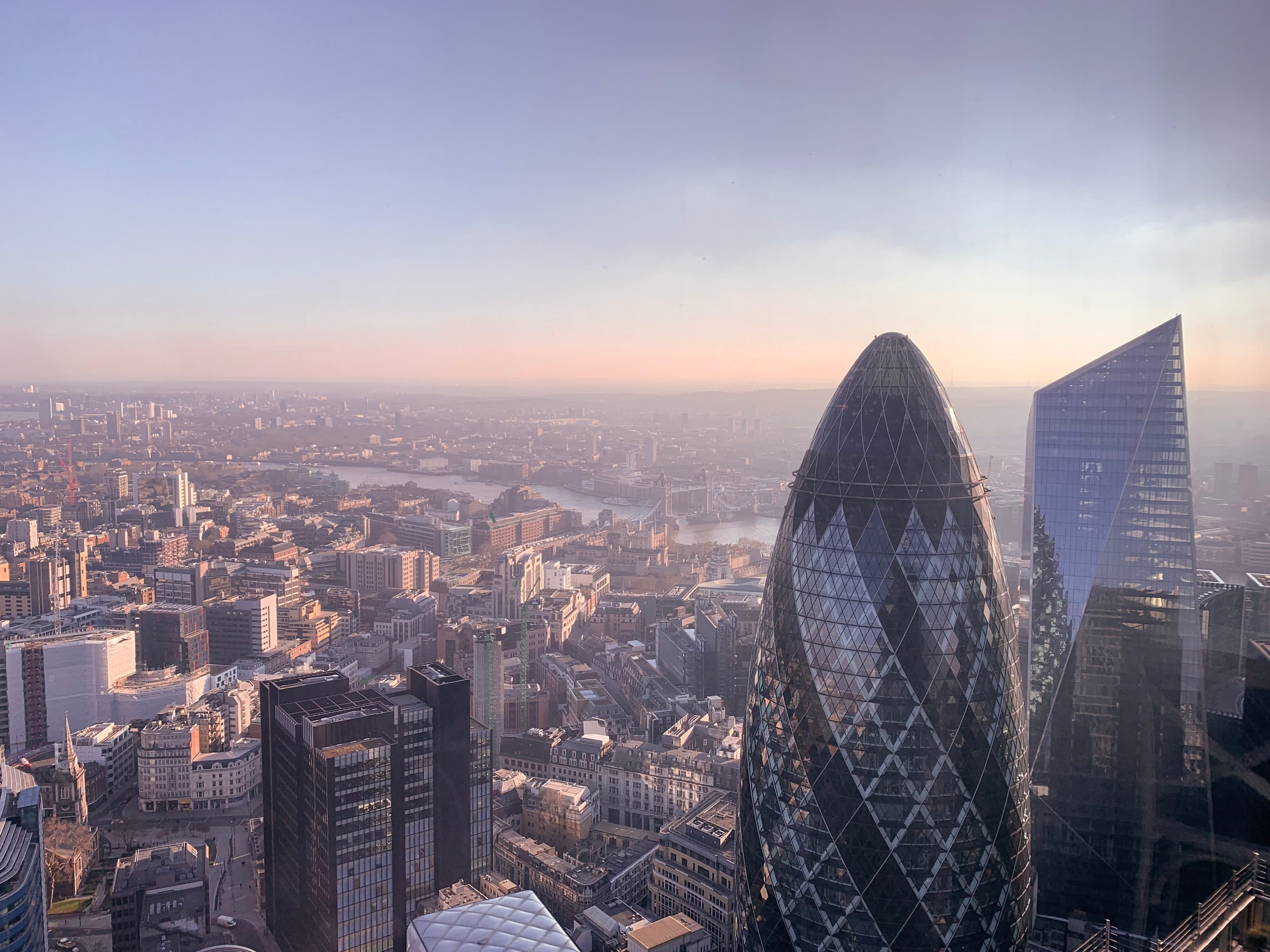 View of London city landscape