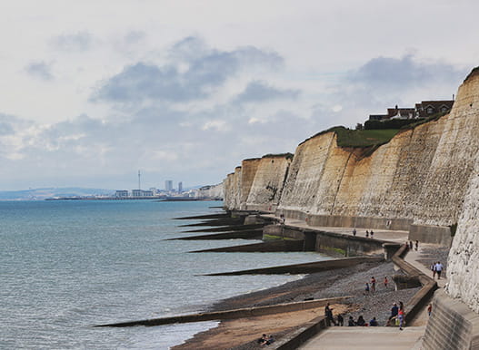 White cliffs at Seven Sisters Country park, Dover, England.