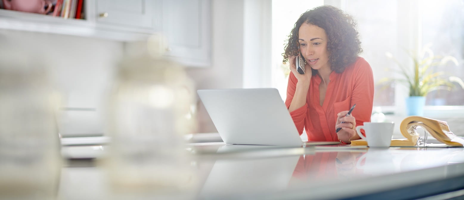 Trainee working at home