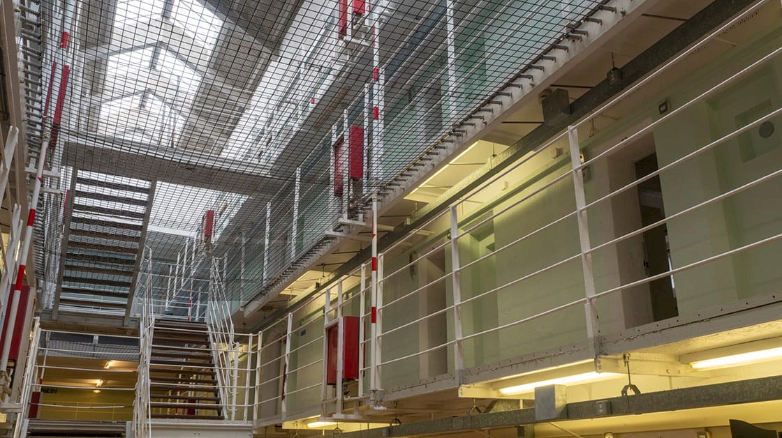 An image of cells in a British prison.