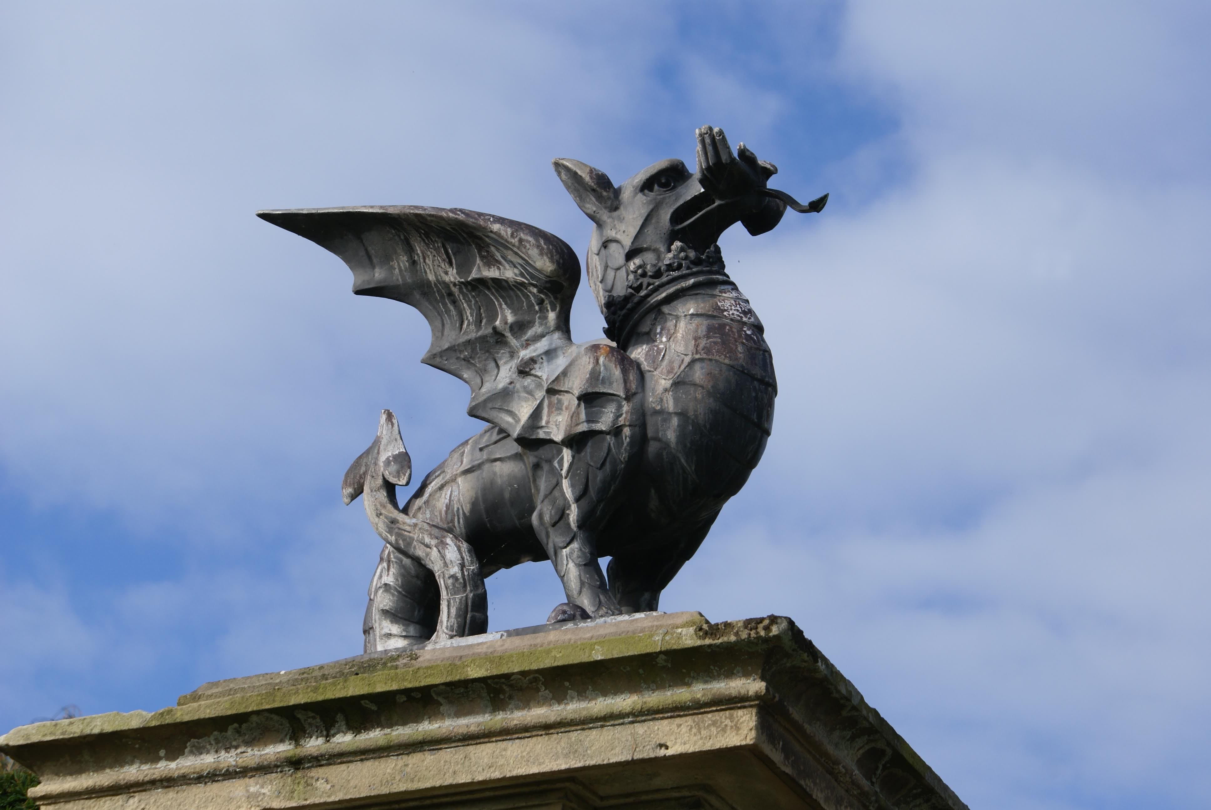 Welsh dragon statue